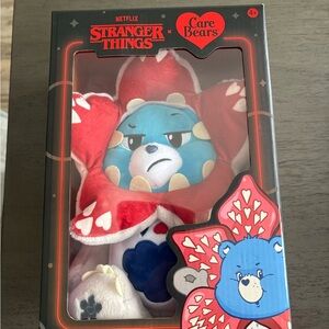 Care Bears Stranger Things Grumpy Bear Blue and Red Plush NEW